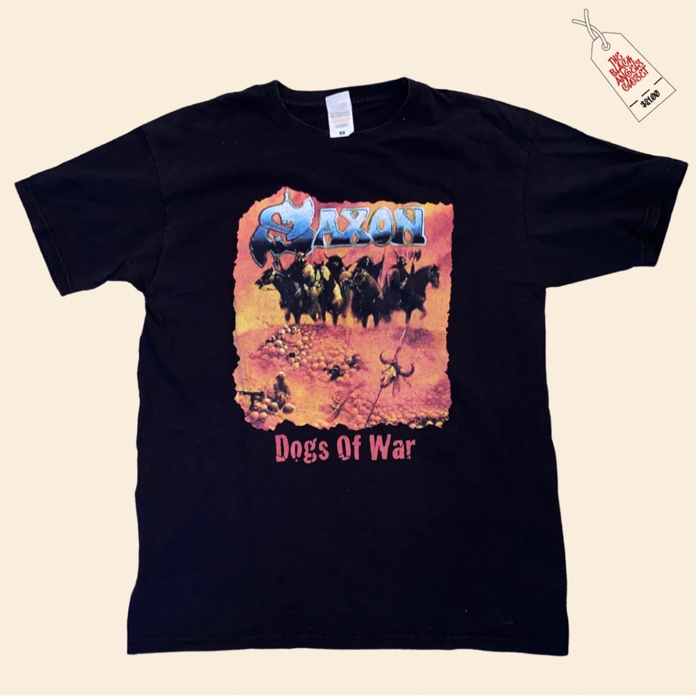 T.shirt Saxon Dogs of war 00’s  Rare*🎸